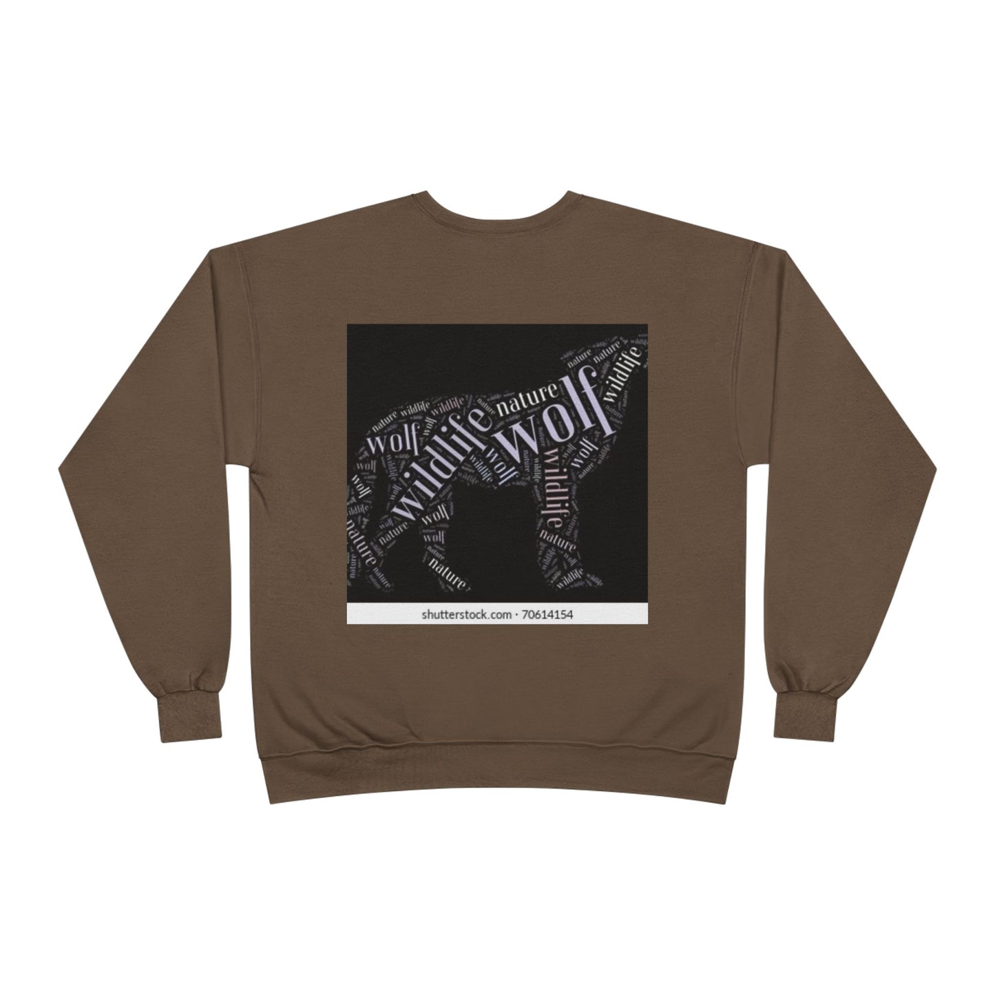 Unisex Eco-Friendly Wolf Graphic Crewneck Sweatshirt - Nature Lover Gift