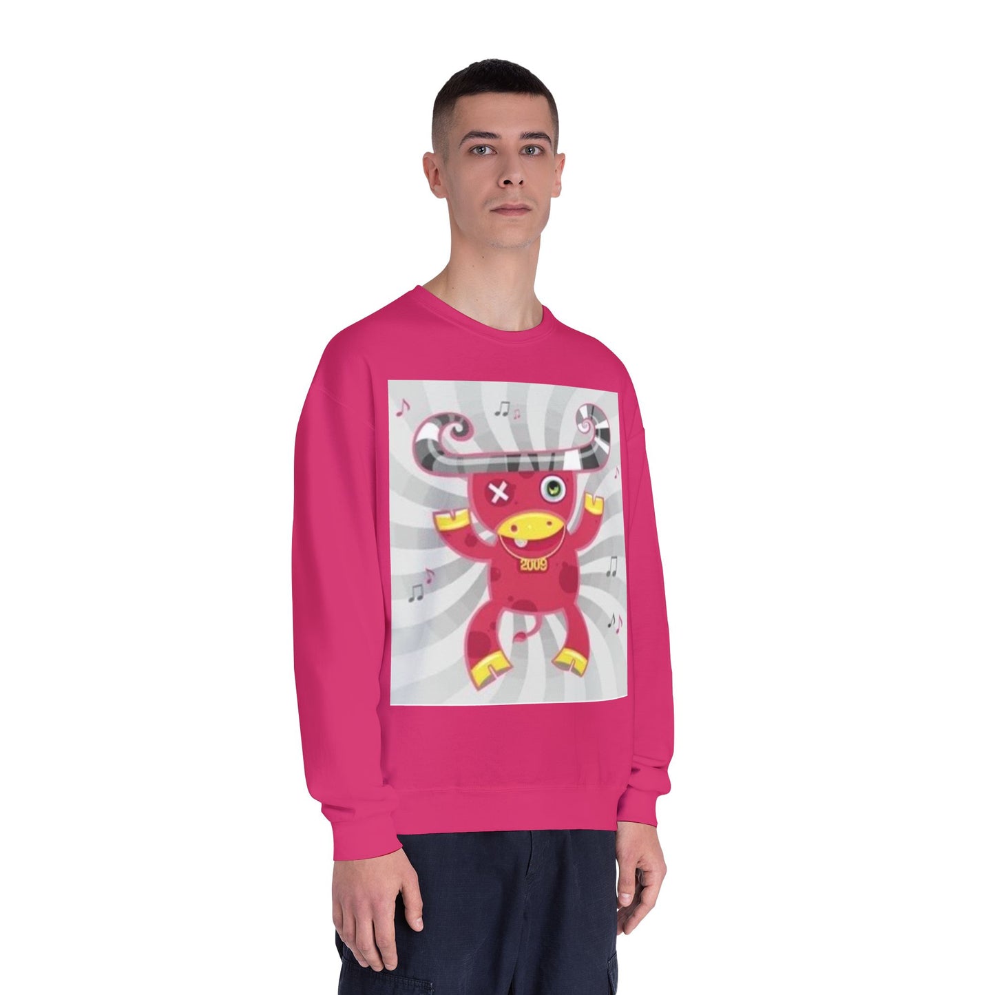Fun Cartoon Monster Crewneck Sweatshirt - Unisex