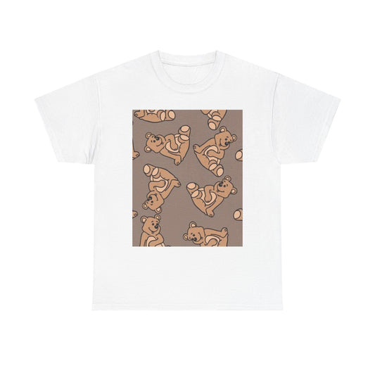 Tropical Bird Pattern Unisex Heavy Cotton Tee - Vibrant Summer Style