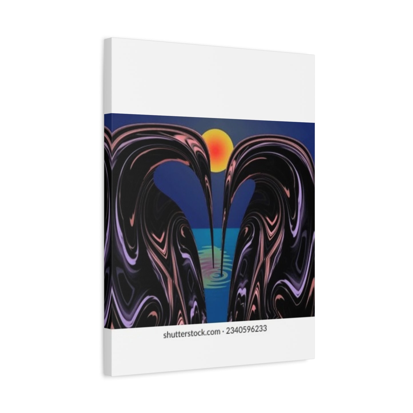 Romantic Abstract Canvas Art - Heart-Shaped Design for Home Decor