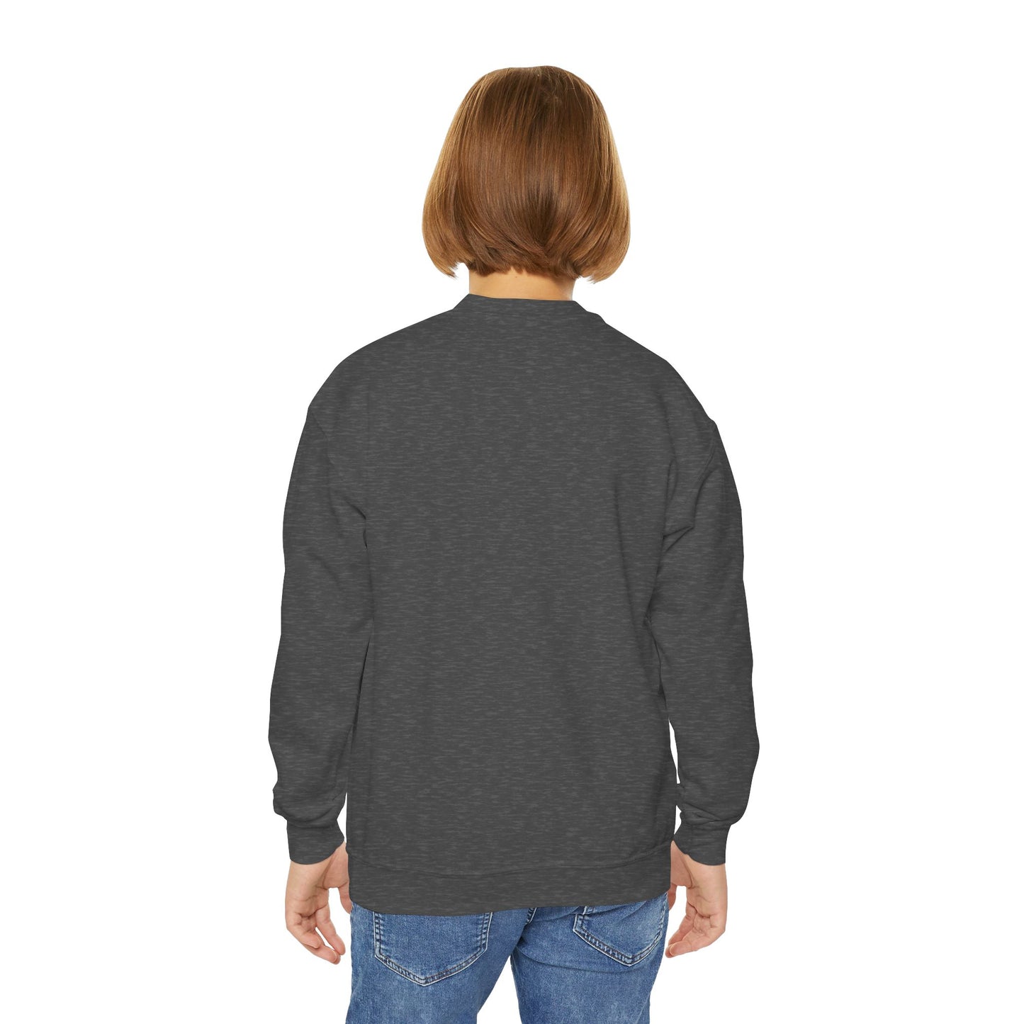 Youth Crewneck Sweatshirt with "I Love You" Unicorn Design
