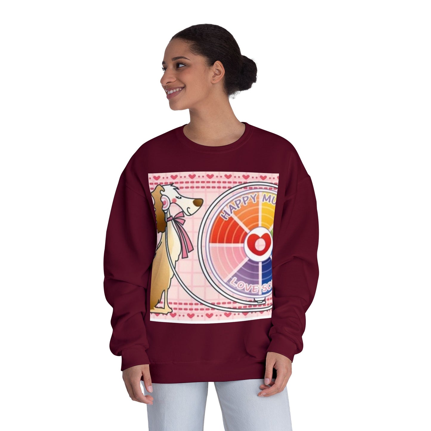 Happy Mood Love Sound Unisex Crewneck Sweatshirt