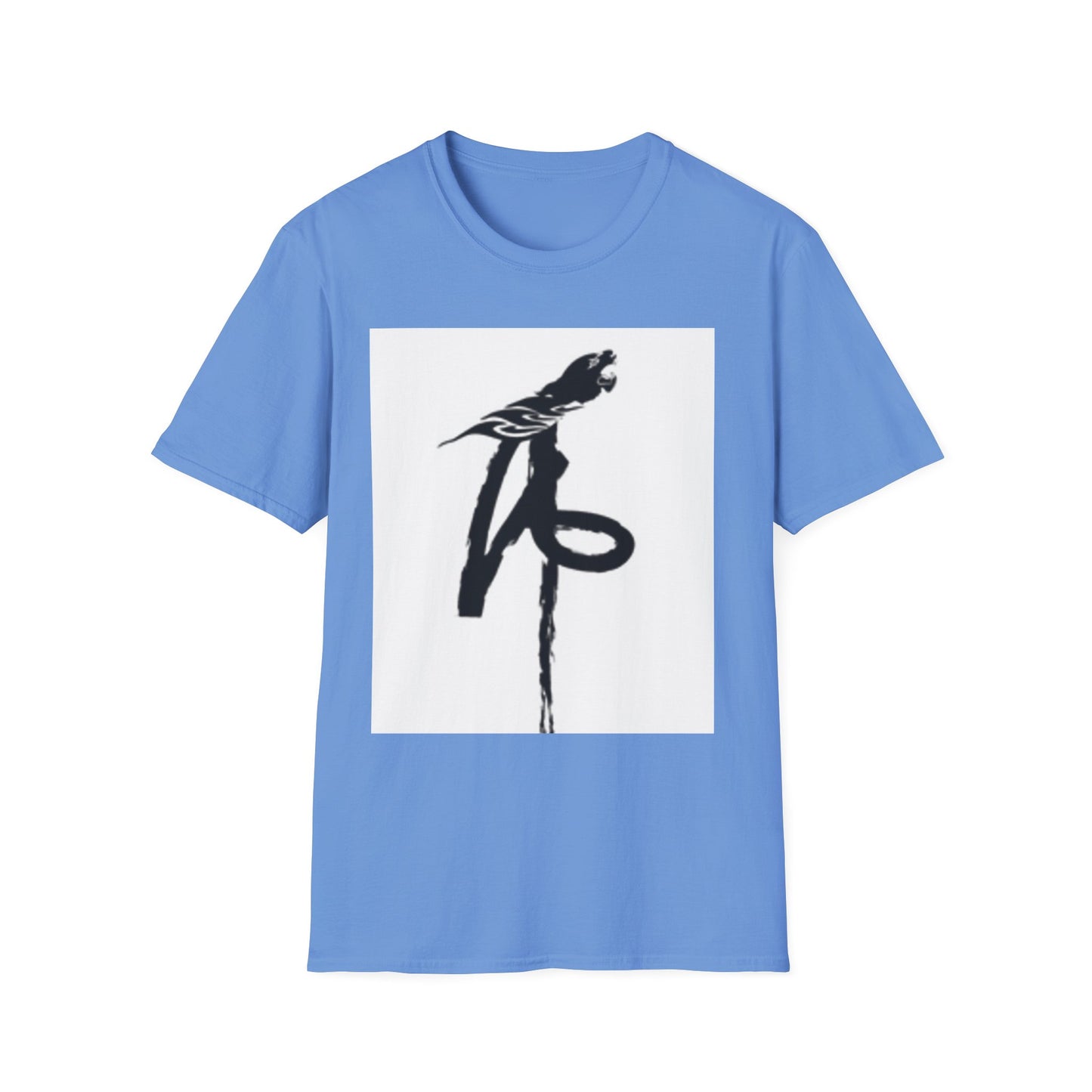 Unisex Softstyle T-Shirt - Black Bird Design for Nature Lovers
