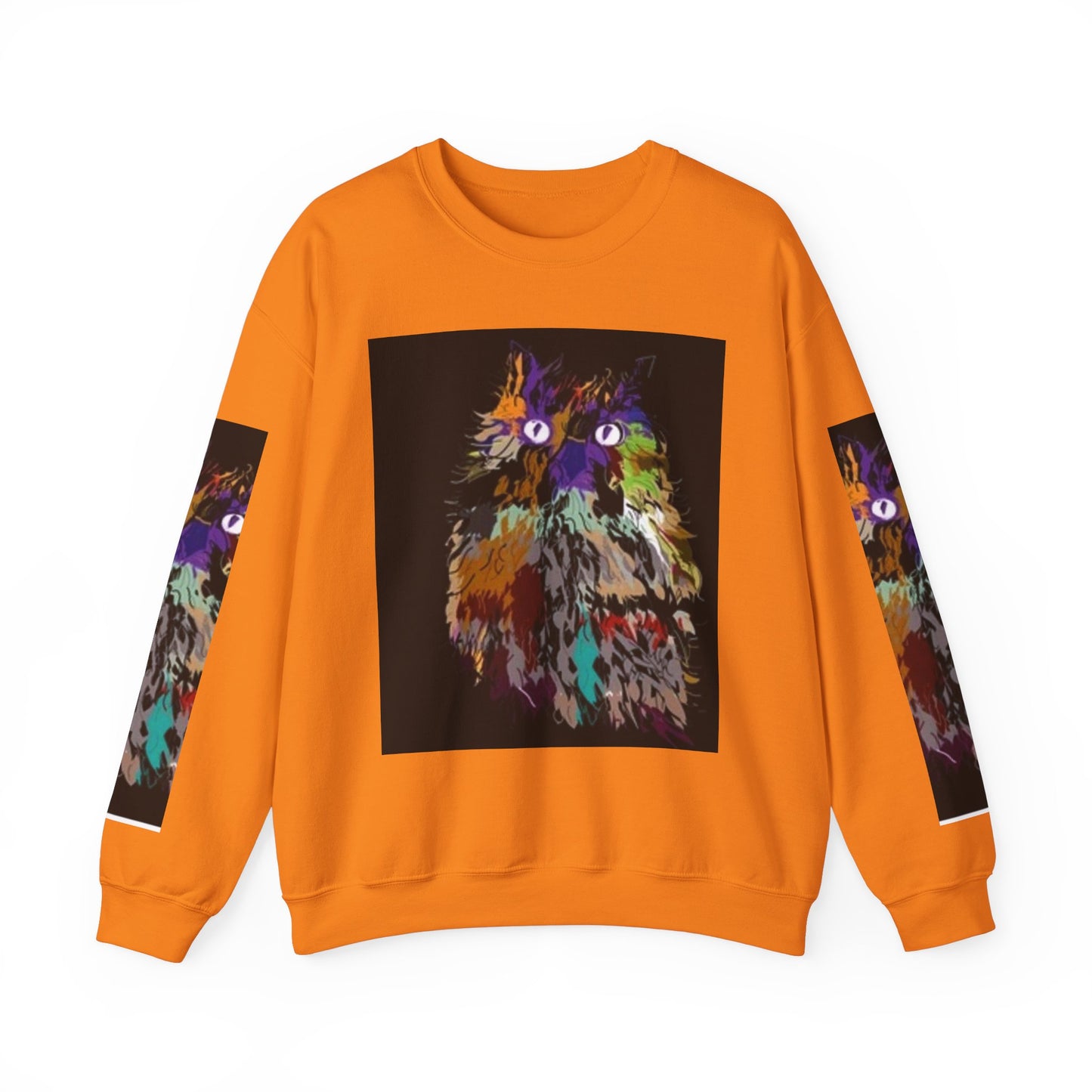 Colorful Owl Crewneck Sweatshirt - Unisex Heavy Blend™ - Cozy Art Wear for Animal Lovers
