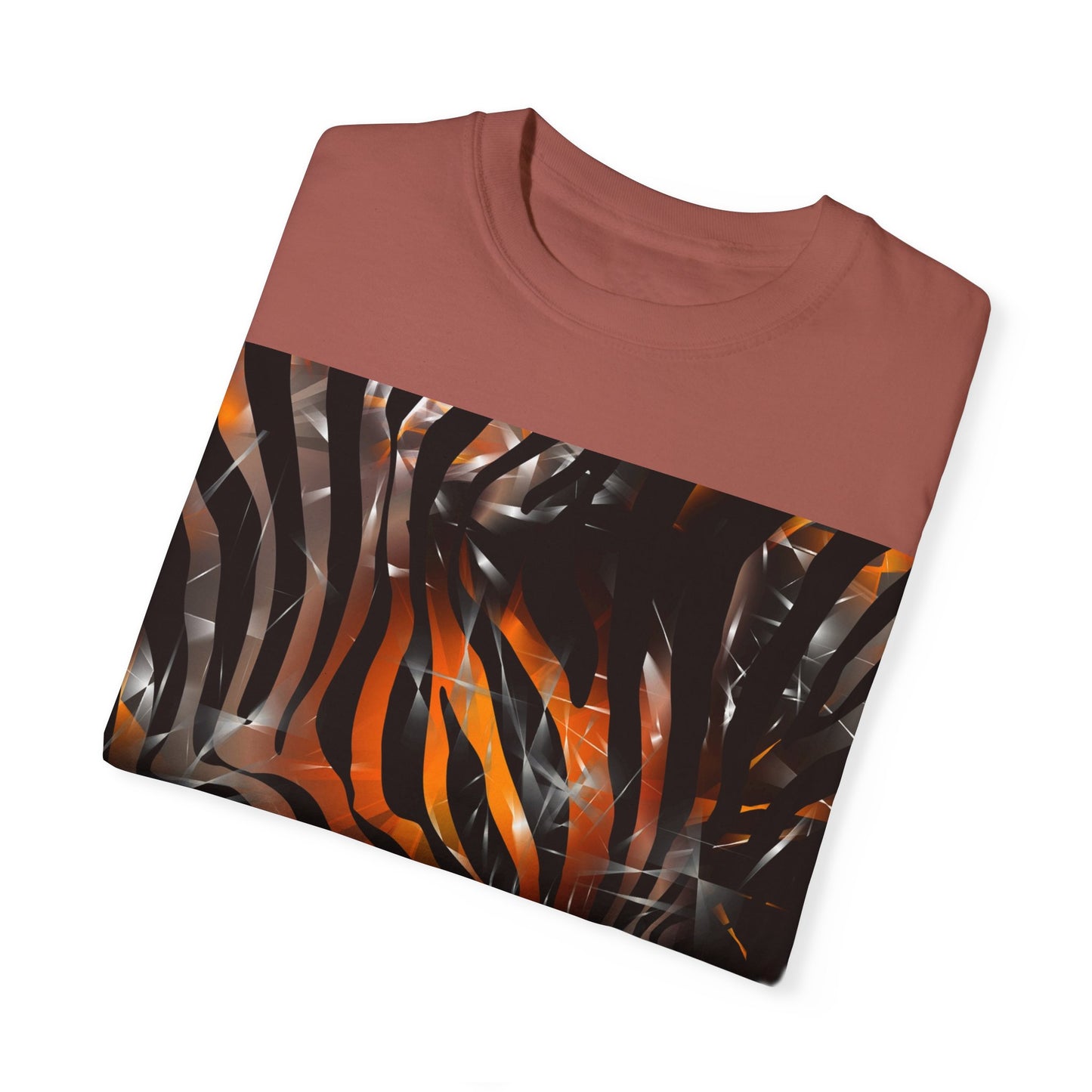 Vibrant Jungle Print Unisex Garment-Dyed T-Shirt