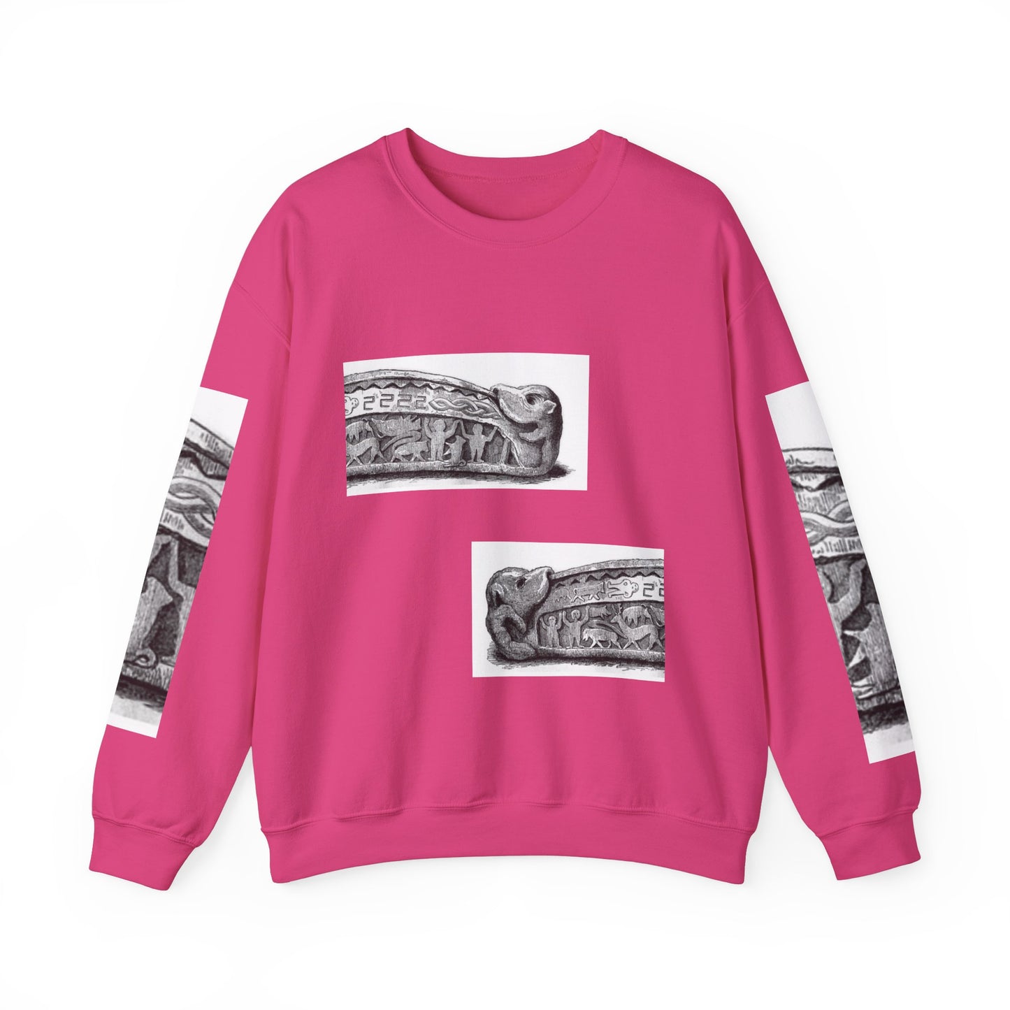 Artistic Unisex Heavy Blend™ Crewneck Sweatshirt - Vintage-Inspired Graphic Design