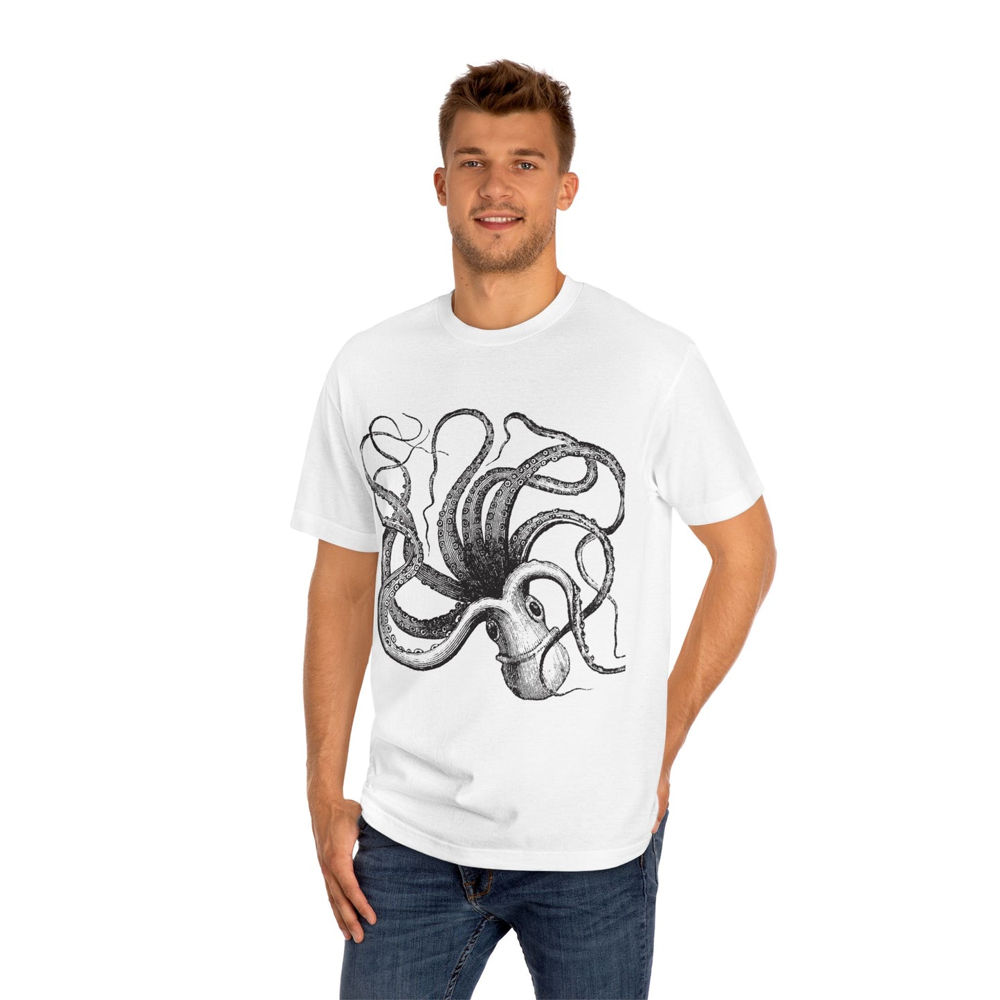 Octopus Graphic Unisex Classic Tee - Nautical Vibe Perfect for Ocean Lovers