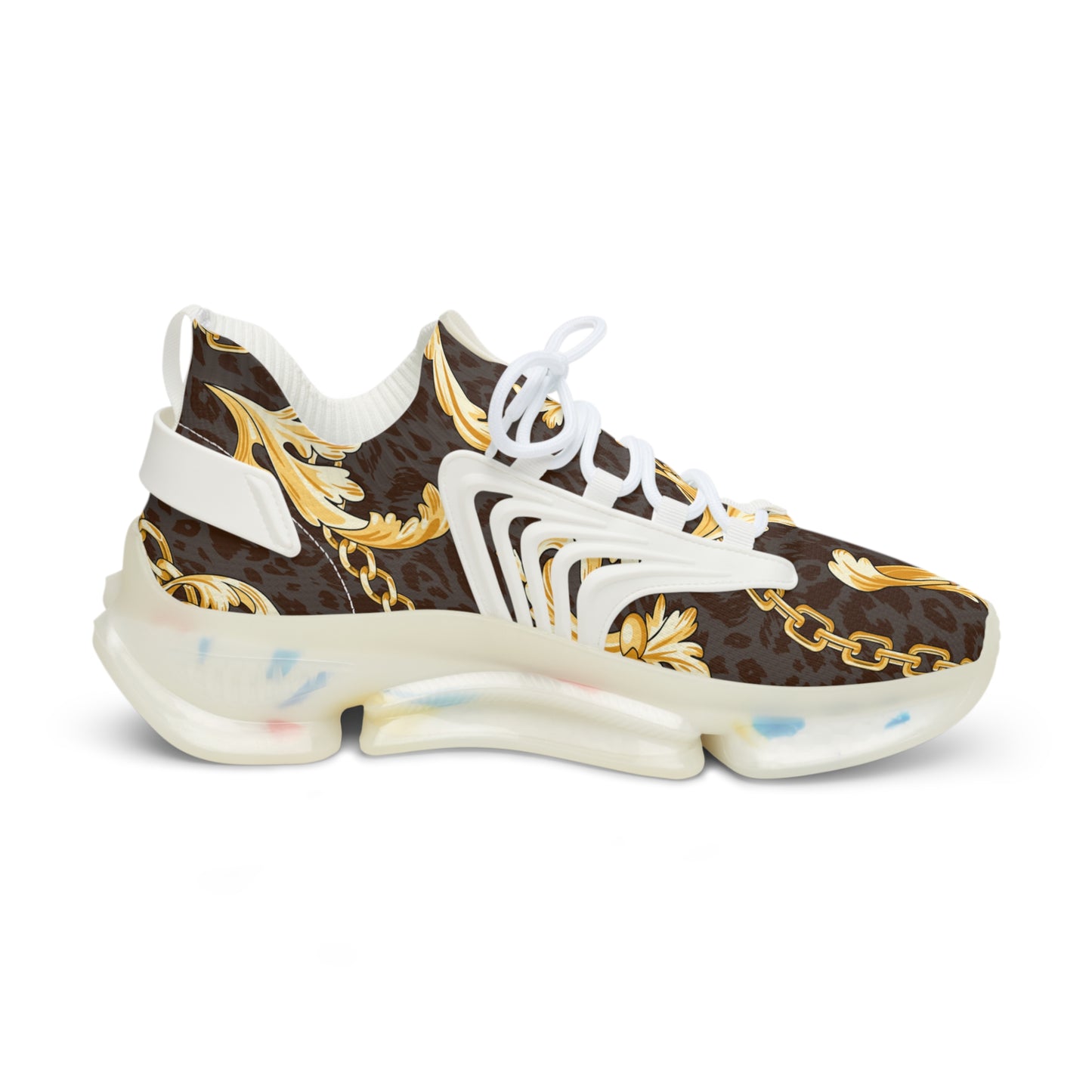 Stylish Men's Mesh Sneakers with Elegant Chain Design