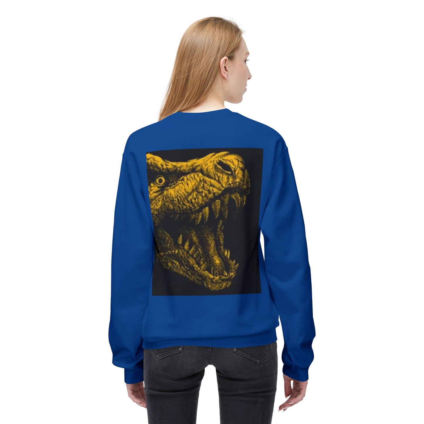 Unisex Dinosaur Graphic Sweatshirt - Cozy Midweight Crewneck