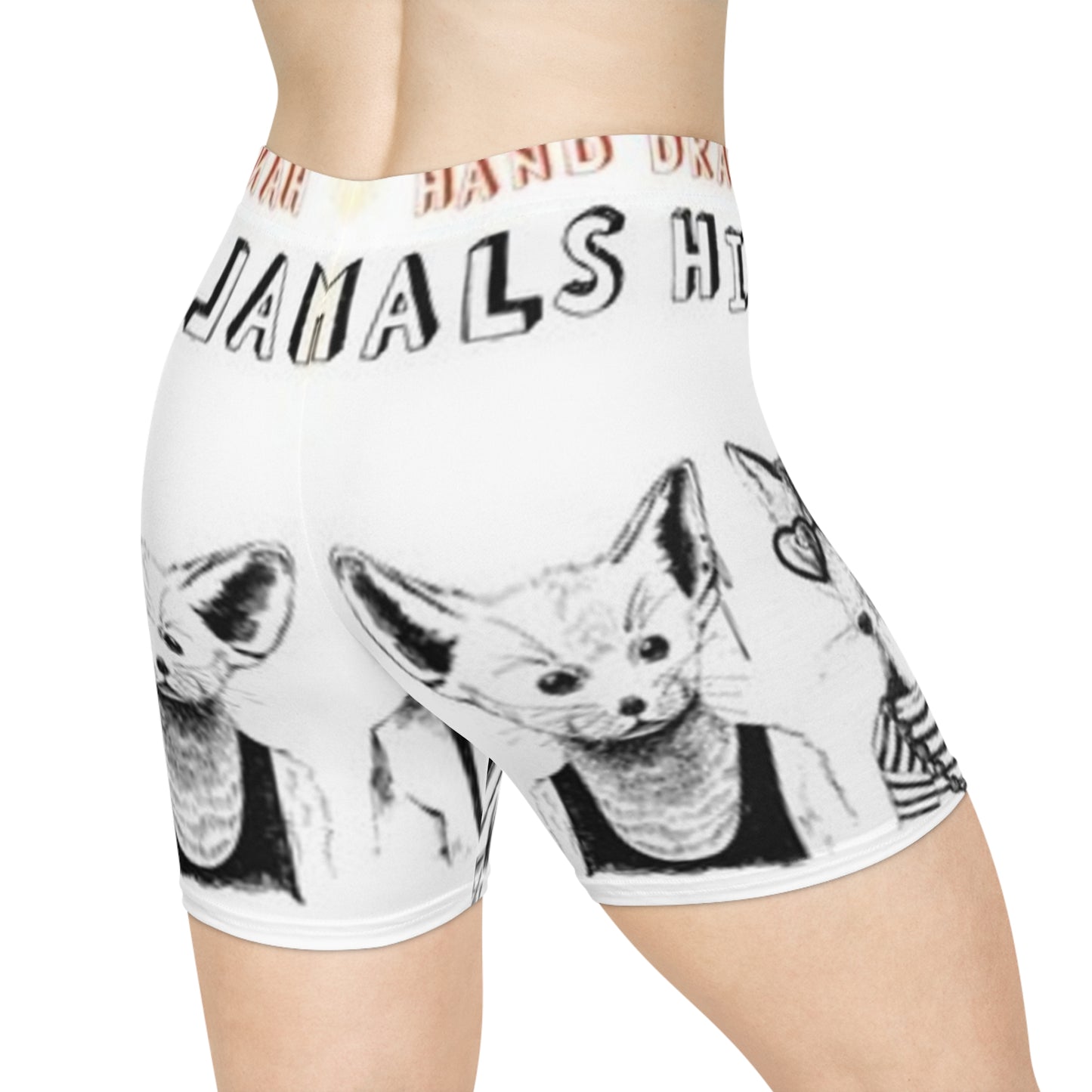 Hipster Animal Women's Biker Shorts - Cool & Trendy Workout Leggings