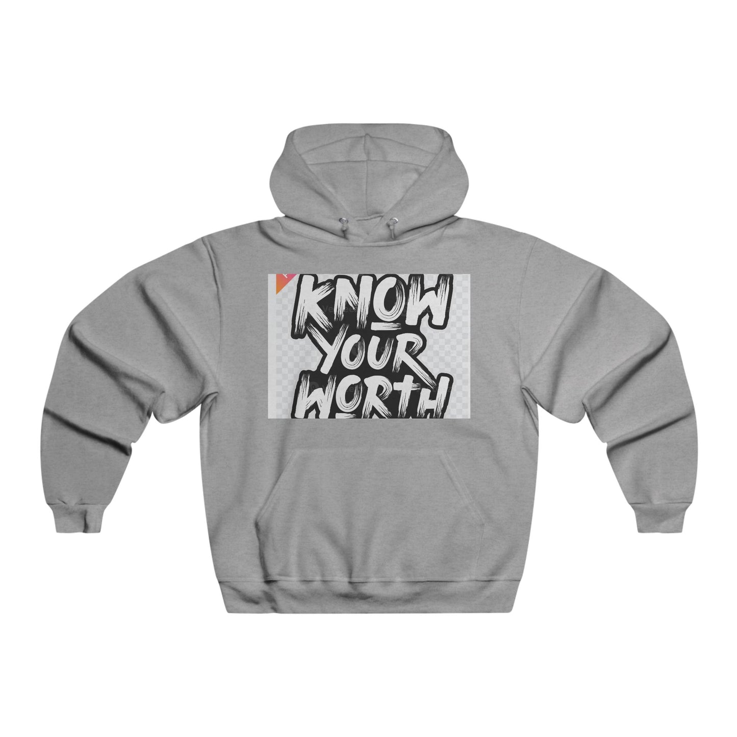Men's NUBLEND® Hooded Sweatshirt - "Know Your Worth" Inspirational Hoodie