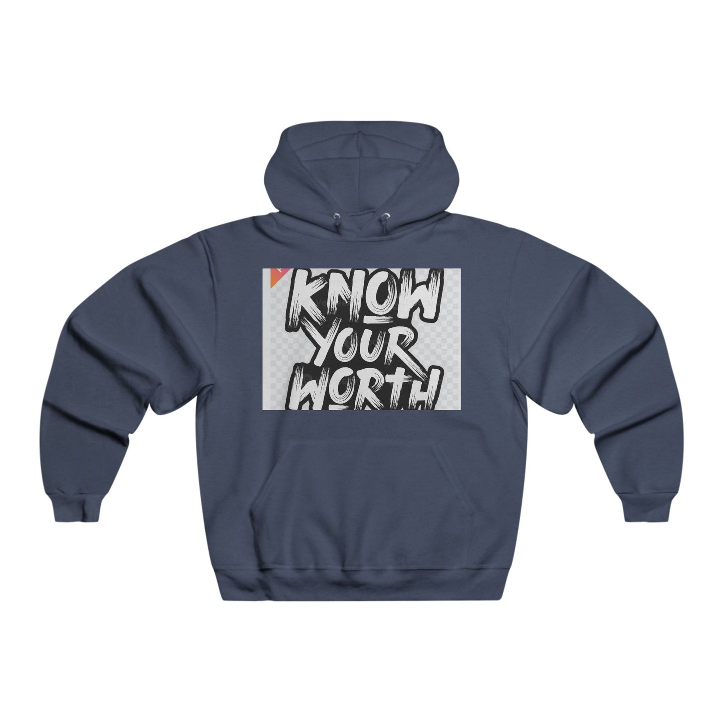 Men's NUBLEND® Hooded Sweatshirt - "Know Your Worth" Inspirational Hoodie