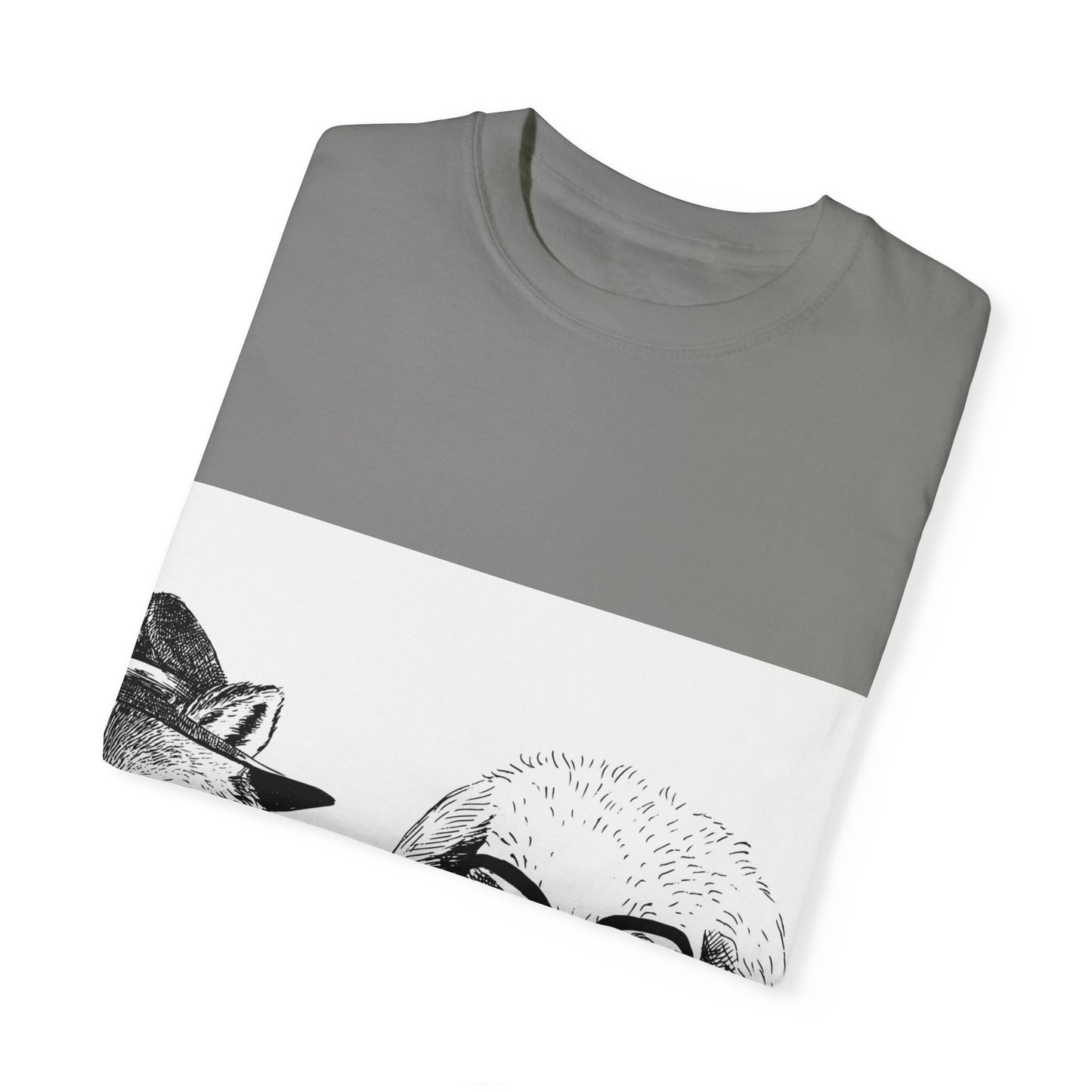 Whimsical Animals Graphic T-Shirt - Cool Fox & Panda Design