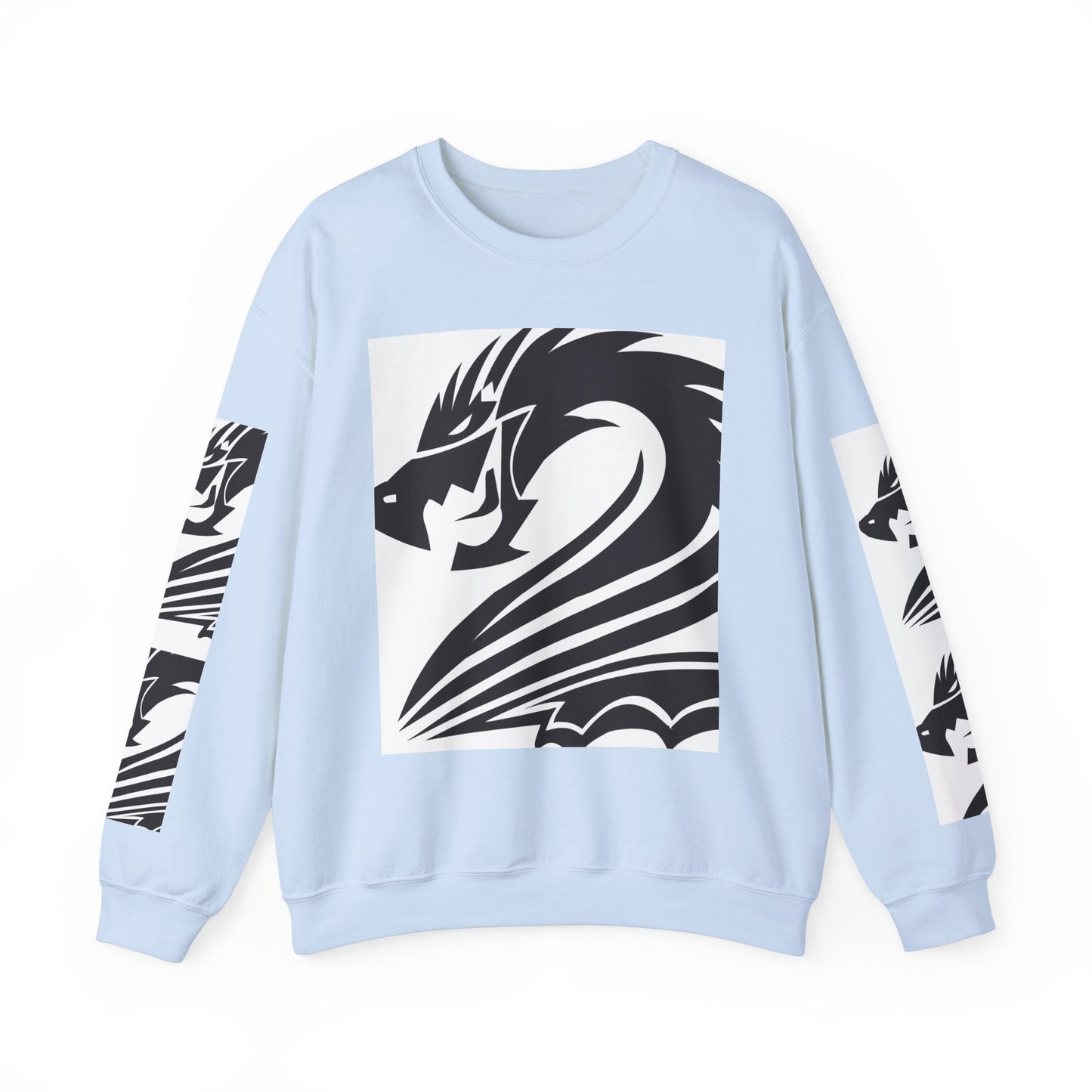 Dragon Graphic Unisex Heavy Blend Sweatshirt - Cozy and Stylish for Fantasy Enthusiasts