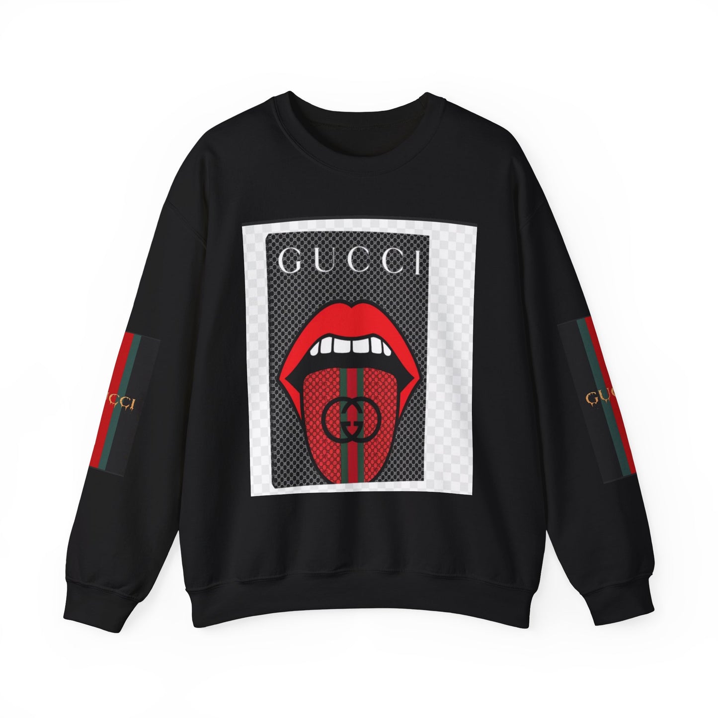 Gucci Inspired Unisex Heavy Blend Crewneck Sweatshirt - Bold Graphic Design