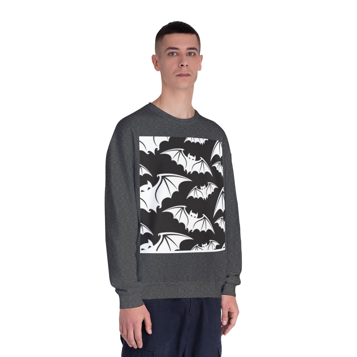 Bats in Flight Unisex Crewneck Sweatshirt - Cozy Halloween Spirit