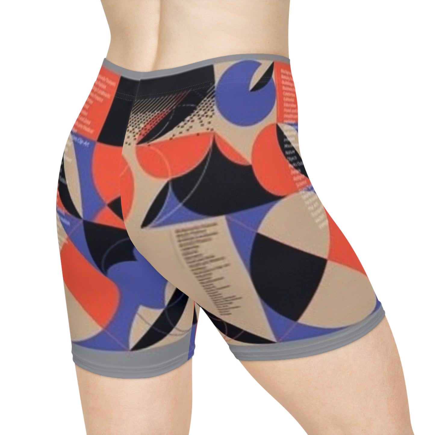 Women's Biker Shorts - Vibrant Abstract Design for Active Lifestyle