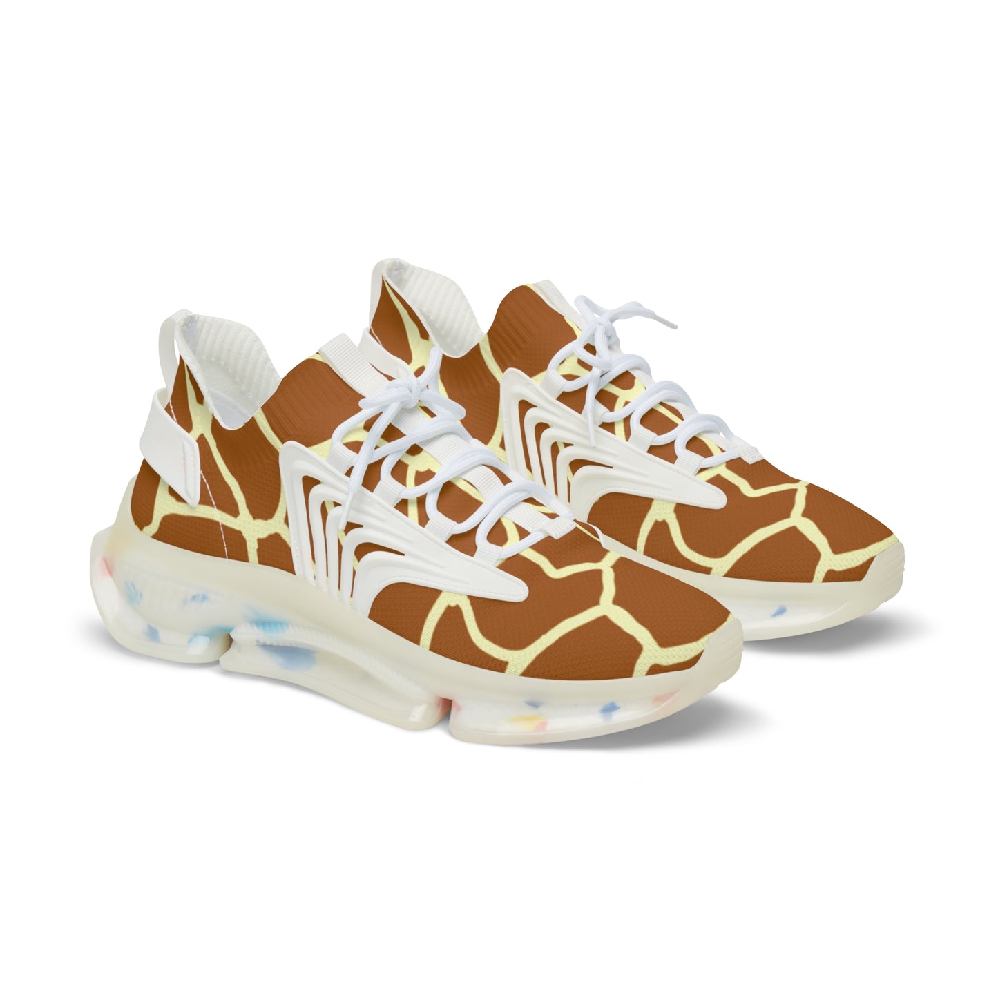 Giraffe Print Mesh Sneakers - Trendy Animal Style for Casual Outings