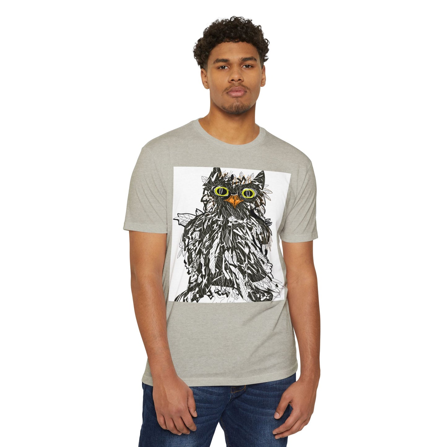 Whimsical Cat Graphic Unisex T-Shirt - Fun & Artsy Apparel