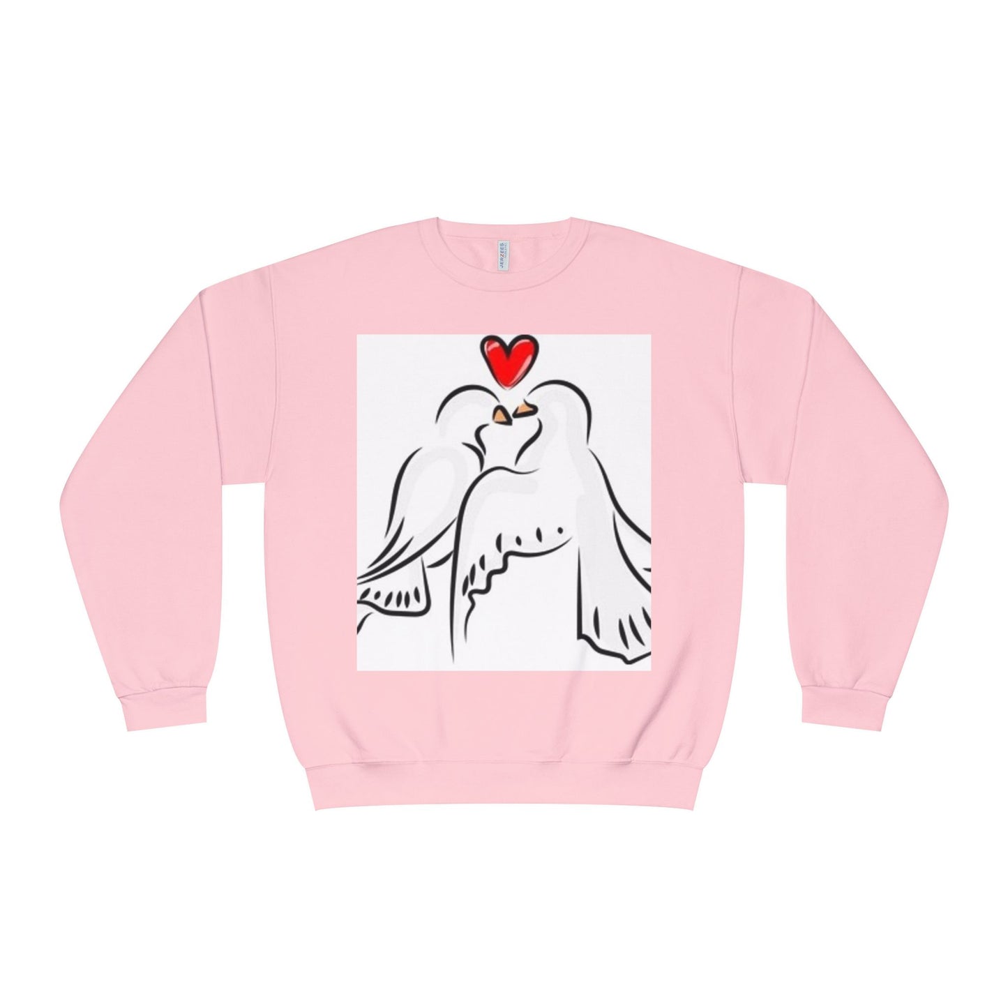 Love Birds Crewneck Sweatshirt - Soft White Unisex Pullover for Couples