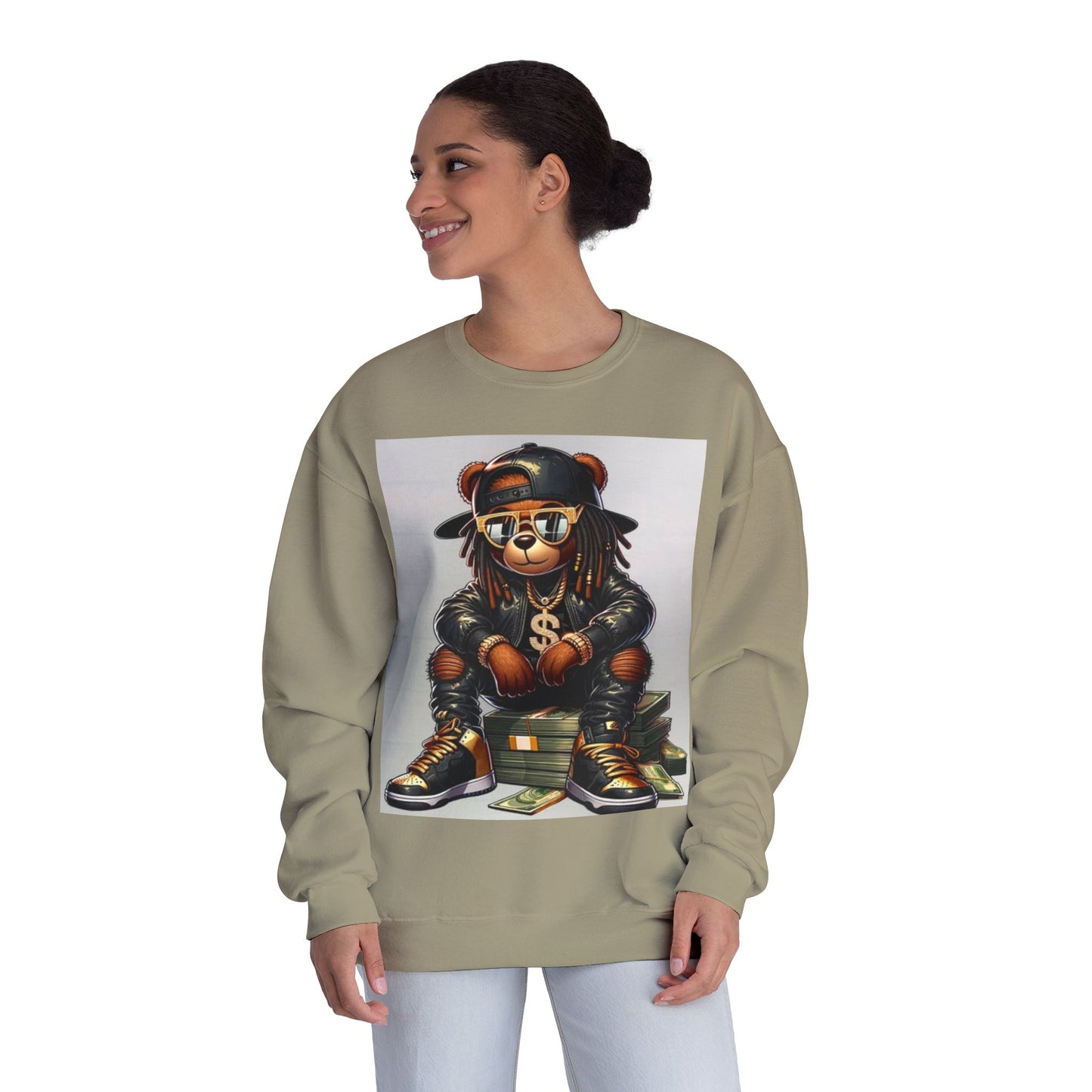 Cool Bear Money Crewneck Sweatshirt