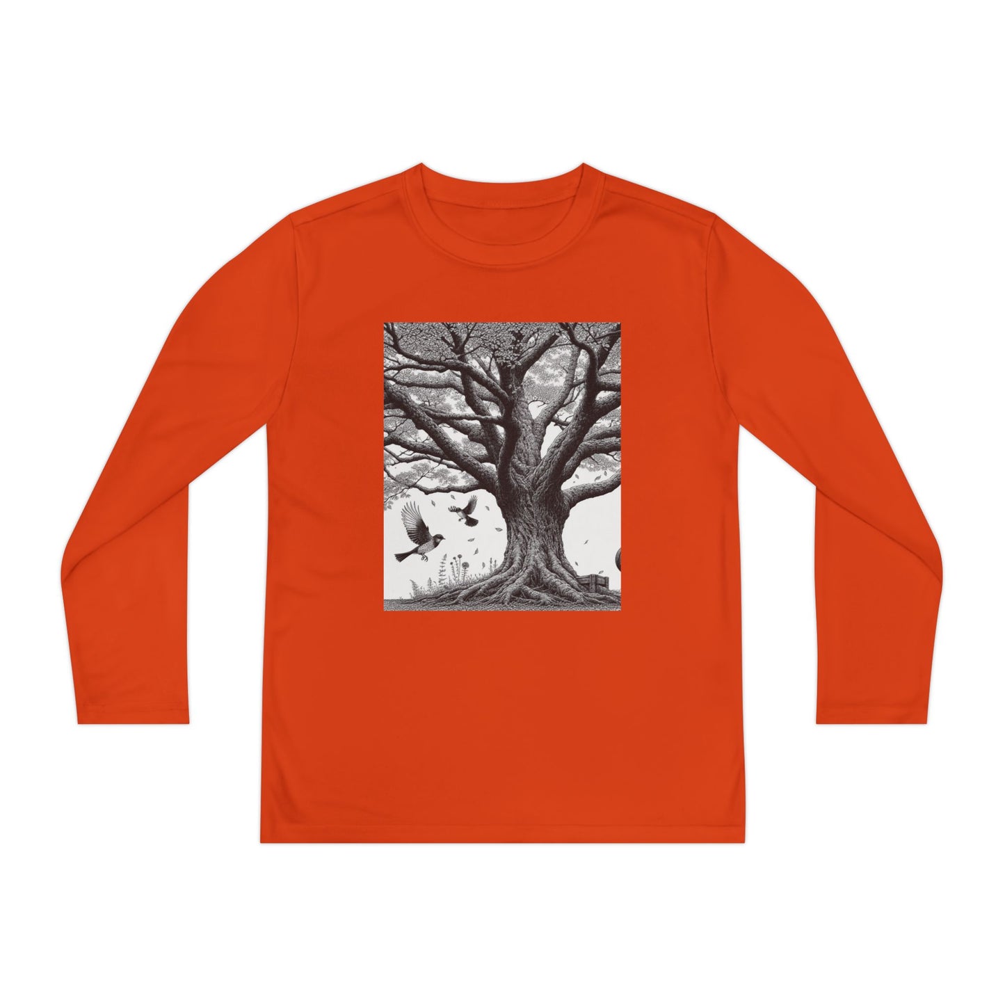 Youth Long Sleeve Tree Graphic Tee - Nature Inspired Design