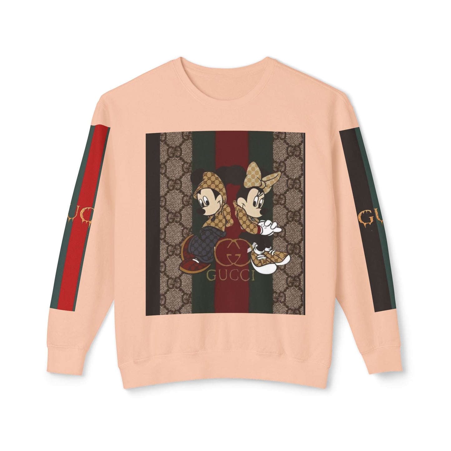 Gucci Inspired Unisex Crewneck Sweatshirt with Mickey & Minnie Design