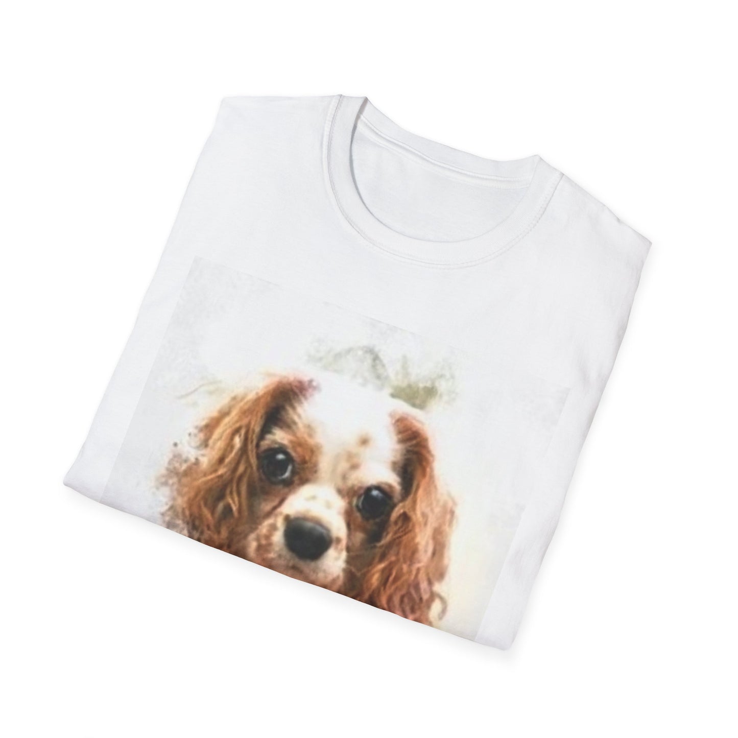 Playful Rabbit Design Unisex Softstyle T-Shirt - Perfect for Spring Celebrations