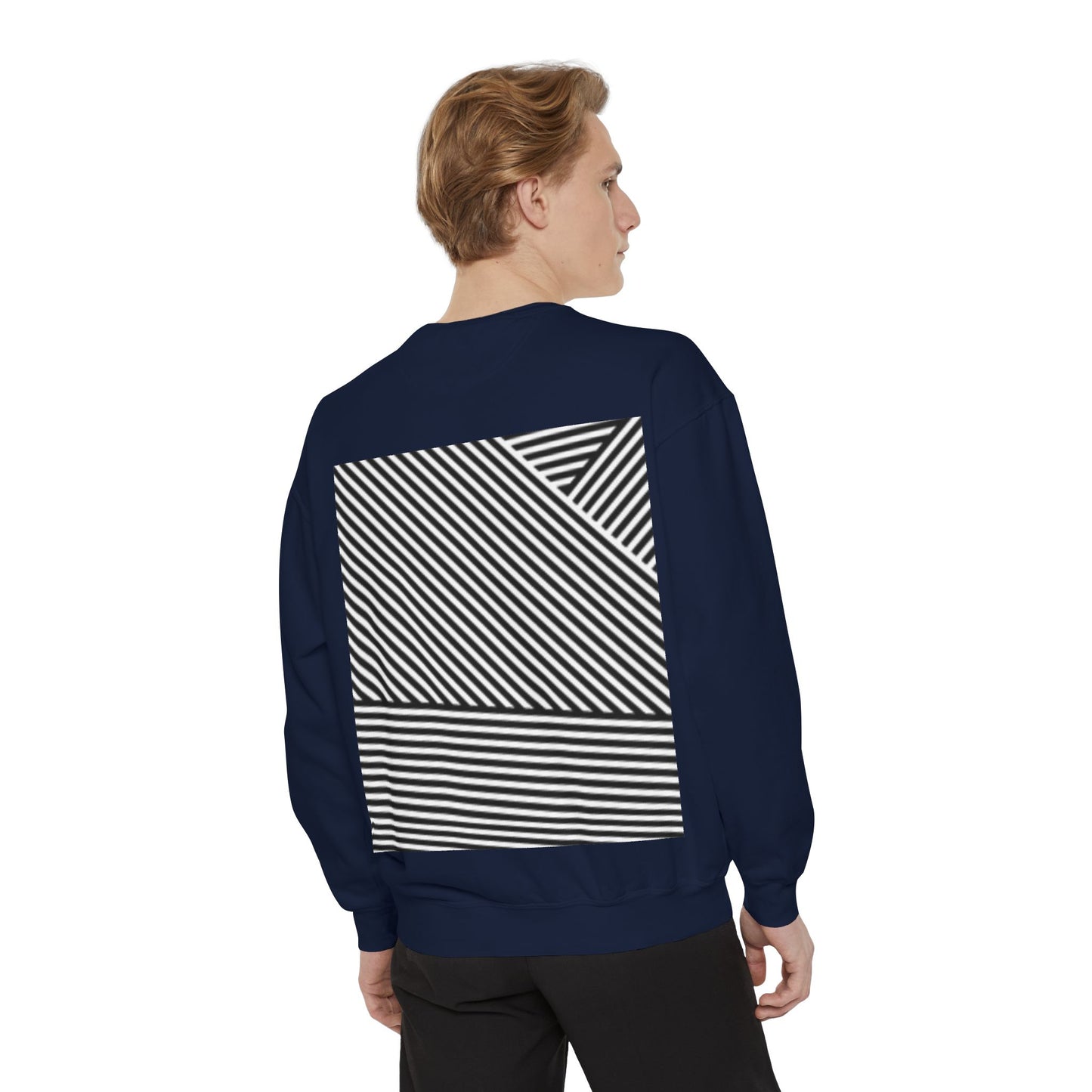 Unique Unisex Garment-Dyed Sweatshirt with Intricate Graphic Design