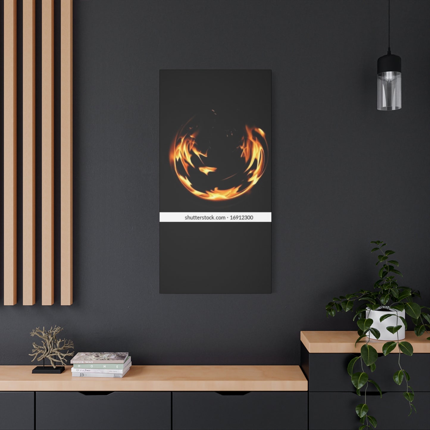 Fire Swirl Matte Canvas Art - Stretched 1.25" Gallery Wrap