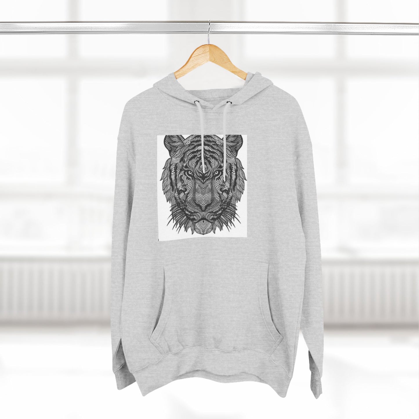 Majestic Tiger Hoodie - Cozy Three-Panel Fleece for Wildlife Lovers