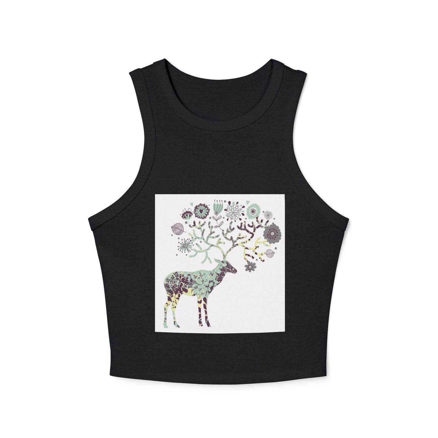 Eco-Friendly Women's Micro Rib Racer Tank Top - Nature-Inspired Design