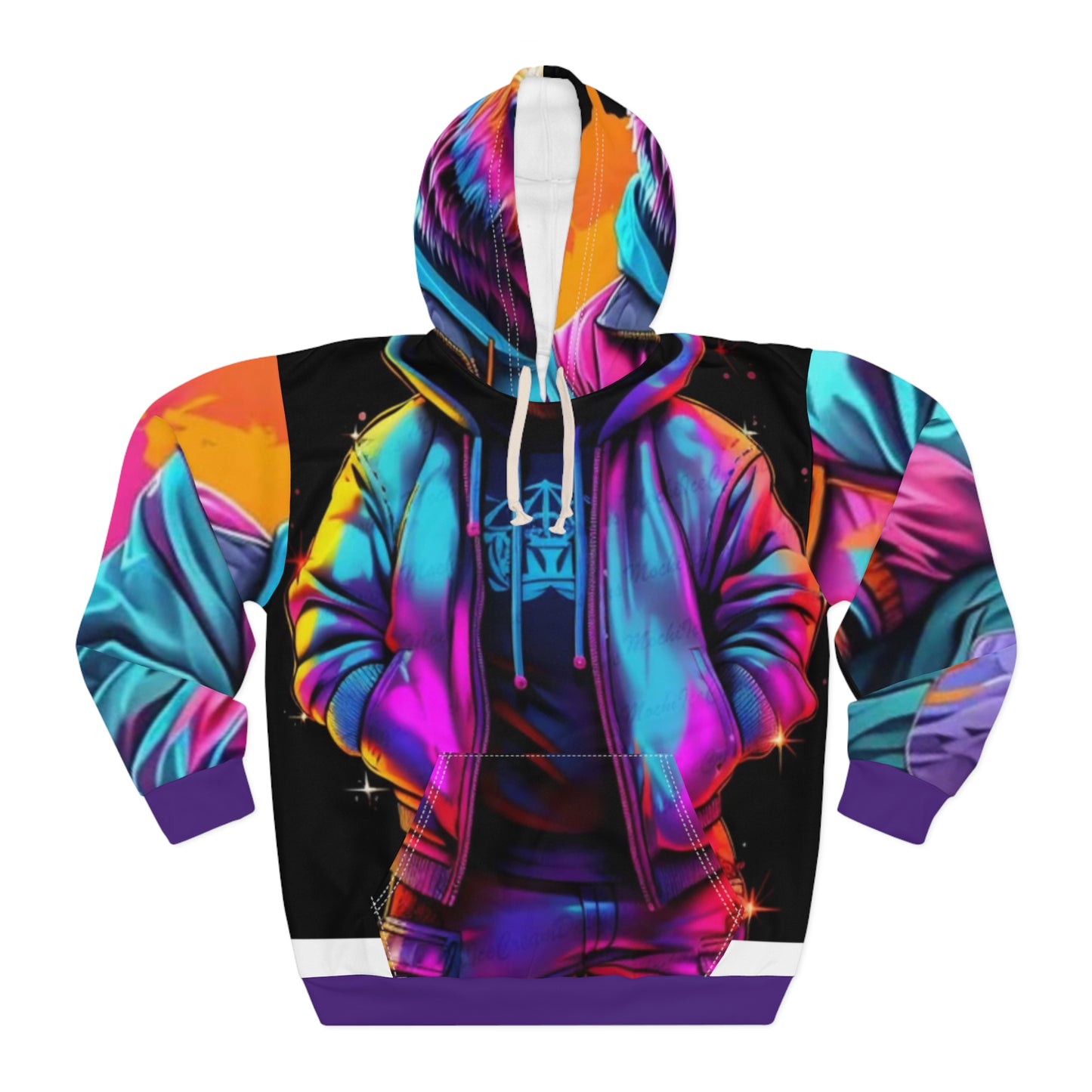 Vibrant Bear Graphic Unisex Pullover Hoodie - Streetwear Style