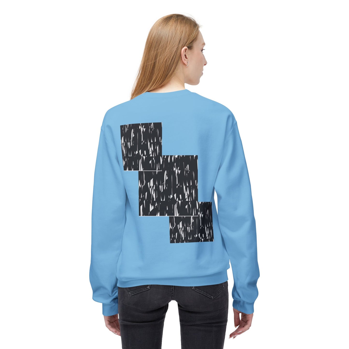 Modern Abstract Fleece Crewneck Sweatshirt - Cozy Unisex Apparel