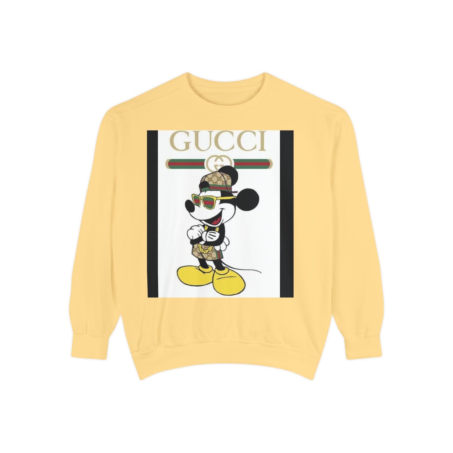 Mickey Mouse Gucci Streetwear Sweatshirt - Unisex Garment-Dyed