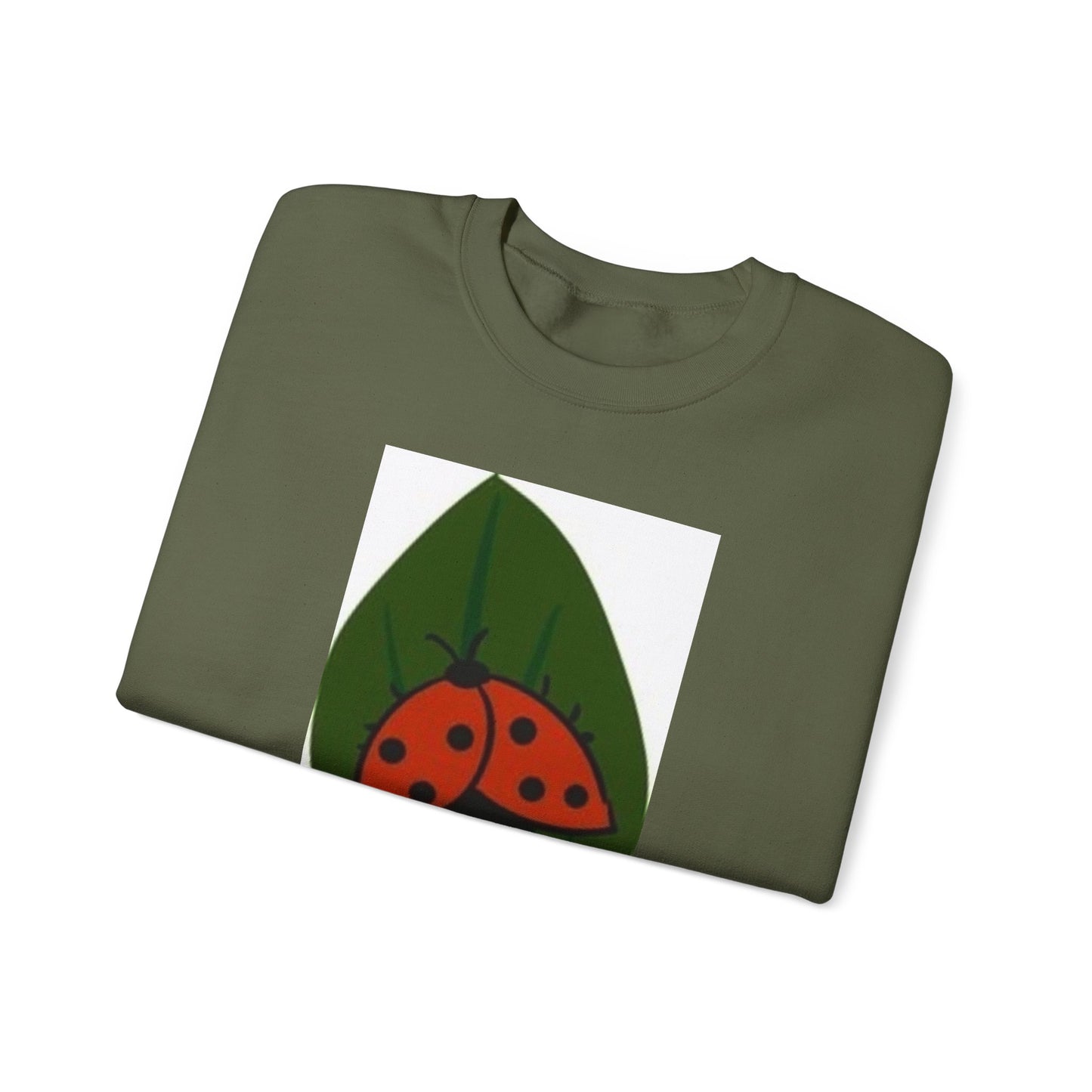 Ladybug Leaf Unisex Crewneck Sweatshirt - Cozy & Eco-Friendly
