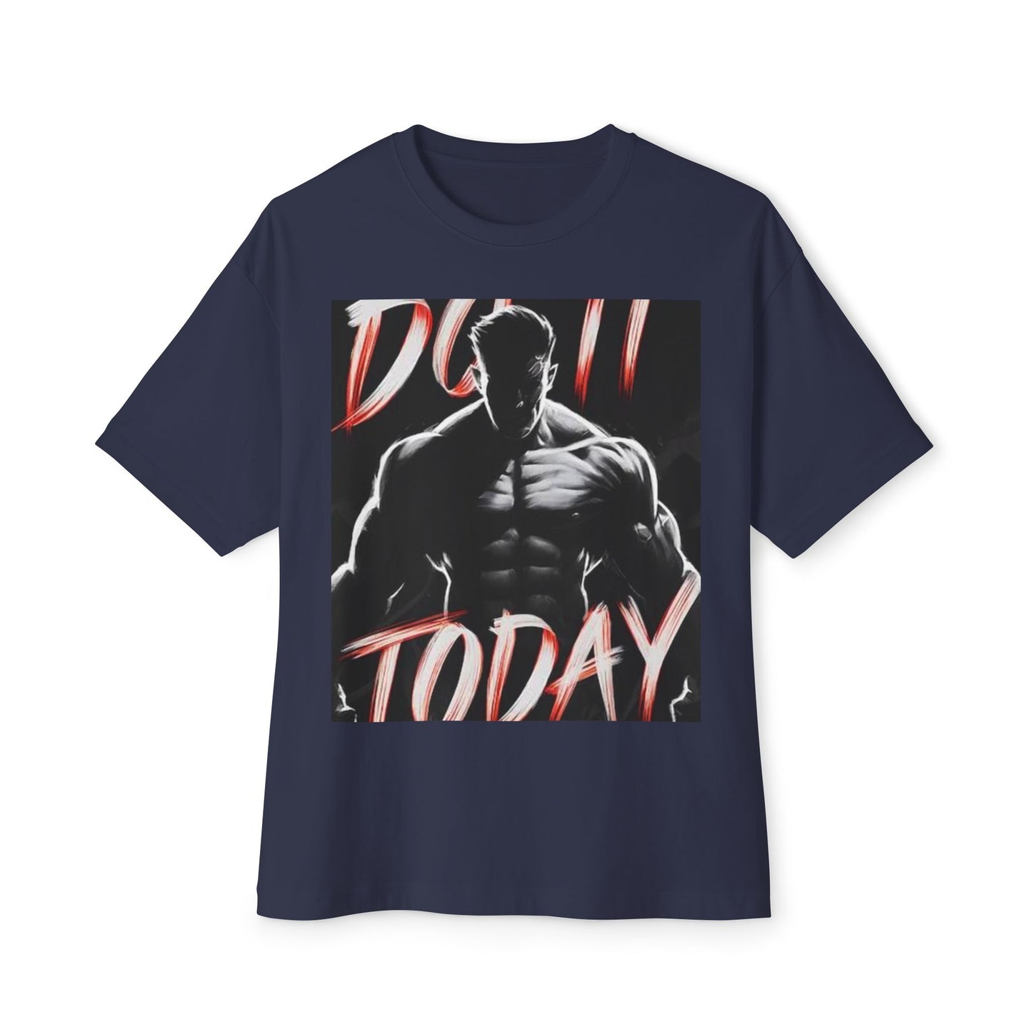 Motivational Oversized Boxy Tee - 'Do It Today' Graphic Tee for Fitness Enthusiasts