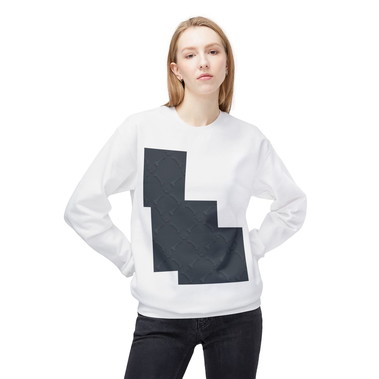 Minimalist Pet-Themed Crewneck Sweatshirt for Animal Lovers