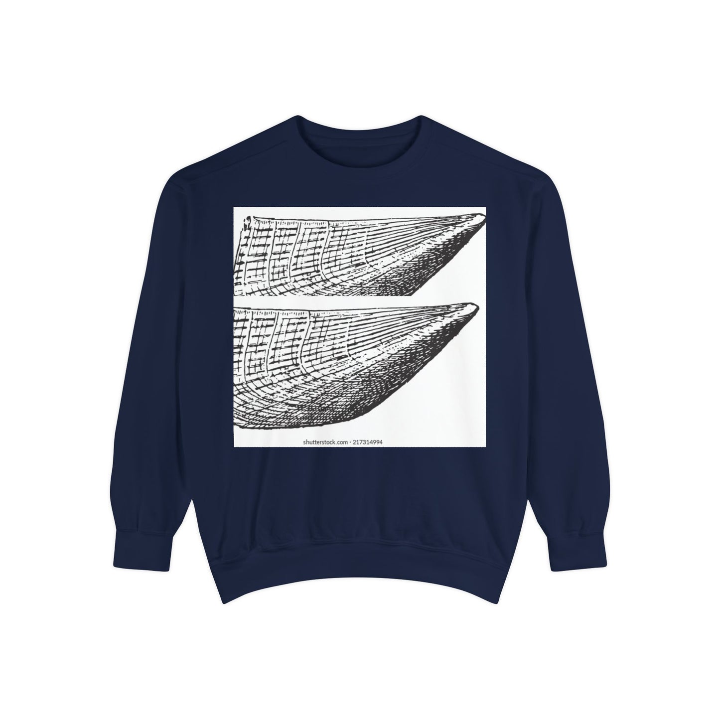 Graphic Unisex Garment-Dyed Sweatshirt | Nautical Design for Ocean Lovers