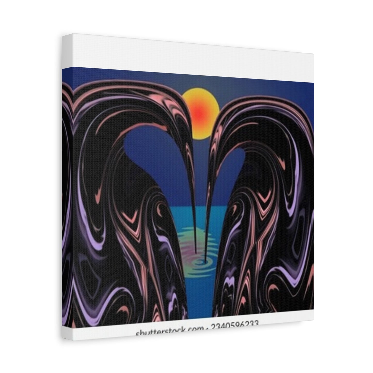 Romantic Abstract Canvas Art - Heart-Shaped Design for Home Decor
