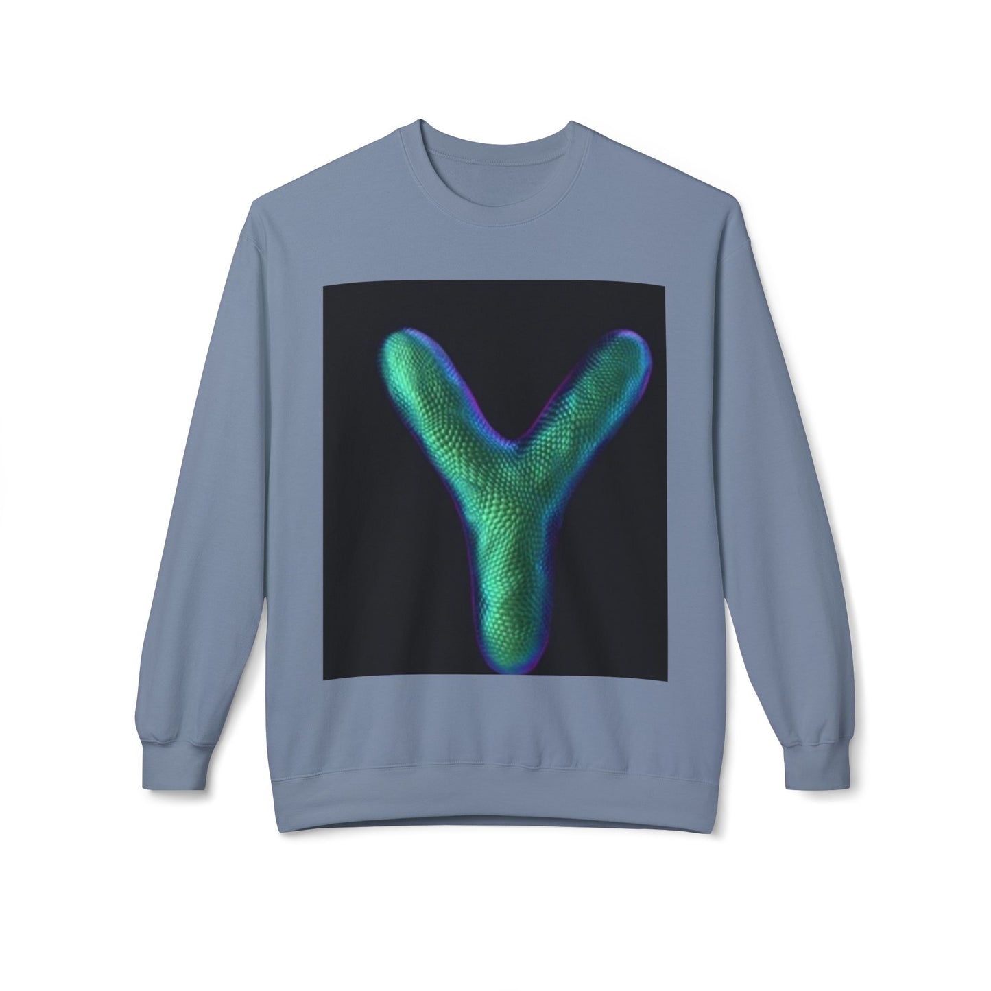 Unisex Y Graphic Fleece Crewneck Sweatshirt - Cozy Modern Style