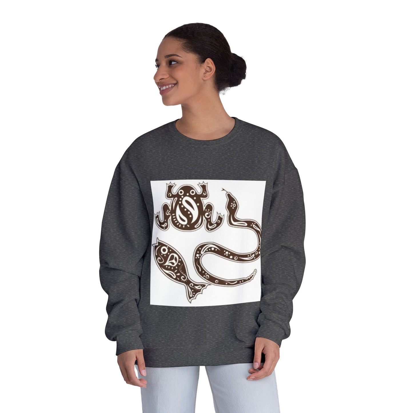 Whimsical Marine Life Unisex Crewneck Sweatshirt - Cozy Ocean-Inspired Apparel