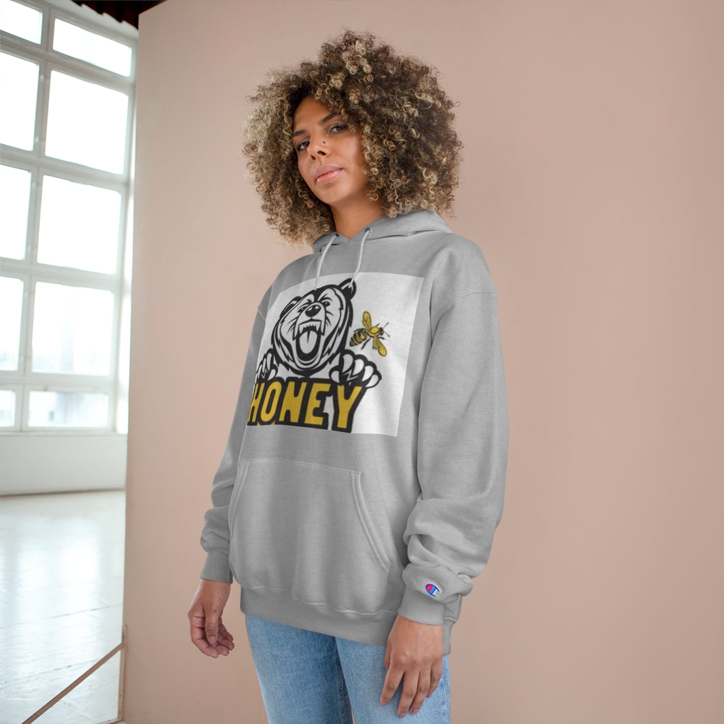 Honey Bear Champion Hoodie - Fun & Cozy Streetwear