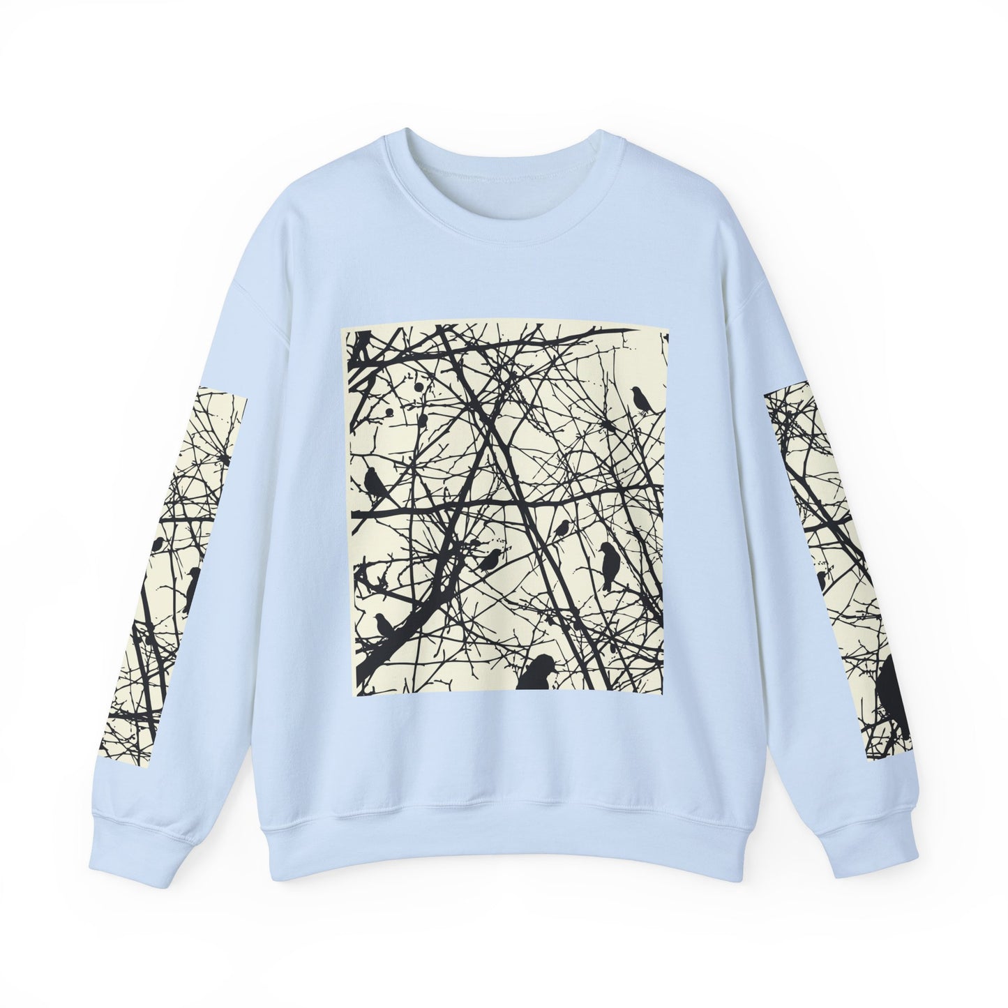 Nature-Inspired Unisex Crewneck Sweatshirt with Bird Print
