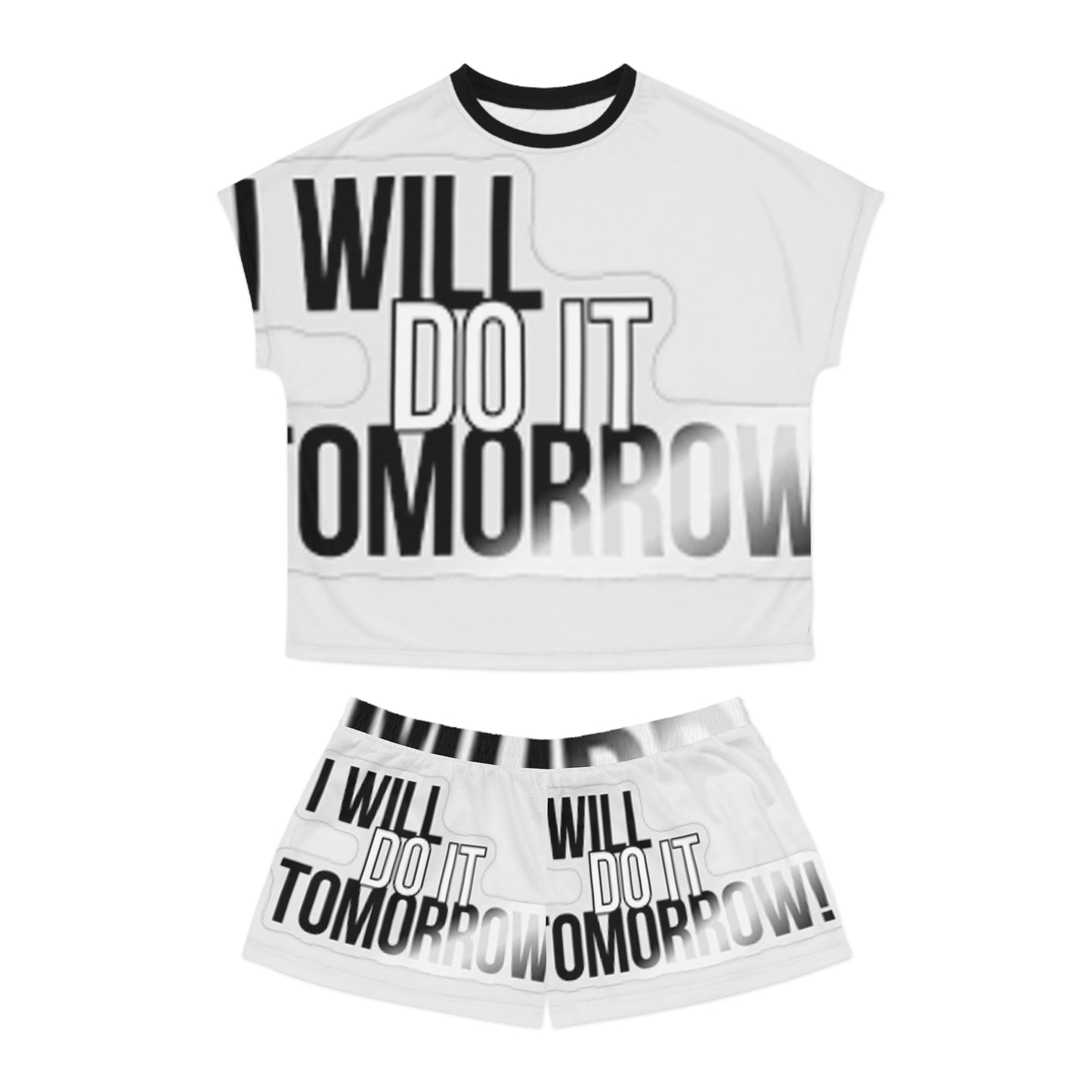 Motivational Women's Pajama Set - "I Will Do It Tomorrow"