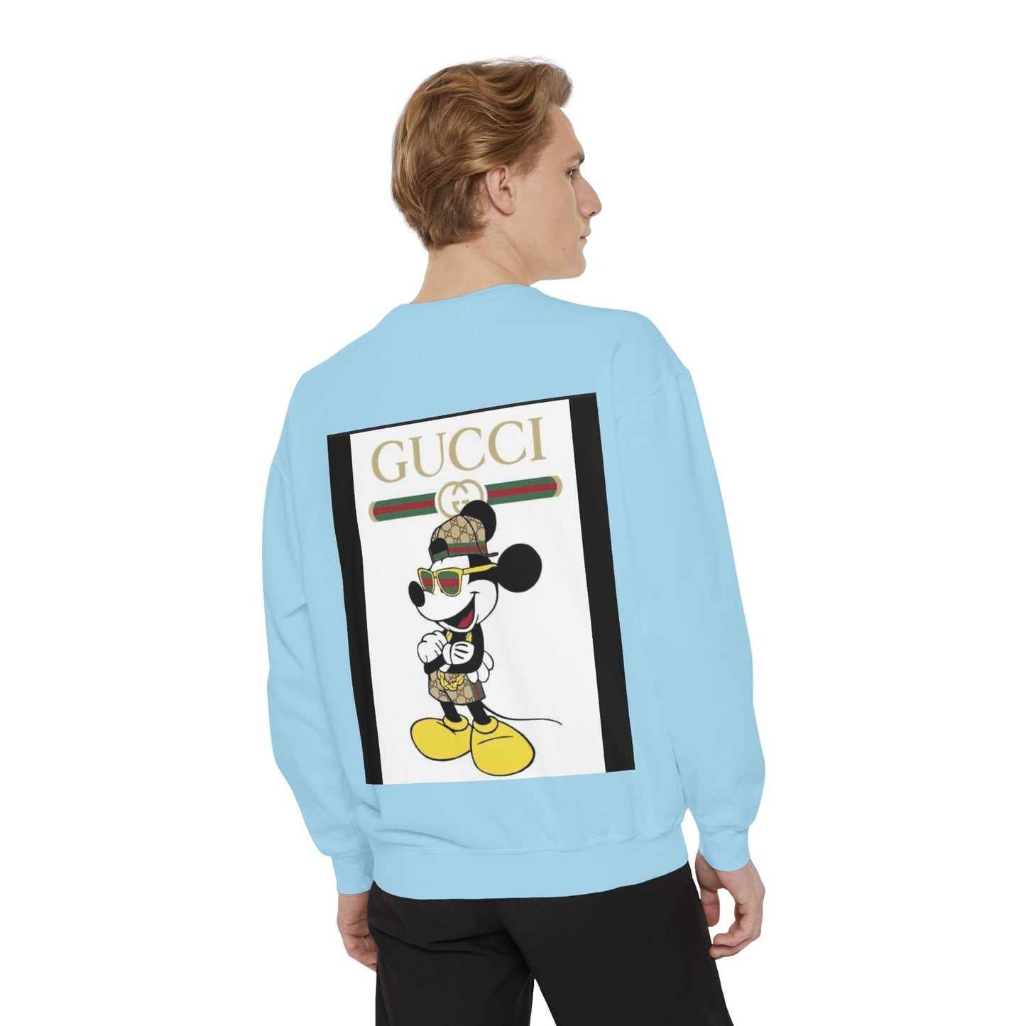 Mickey Mouse Gucci Streetwear Sweatshirt - Unisex Garment-Dyed