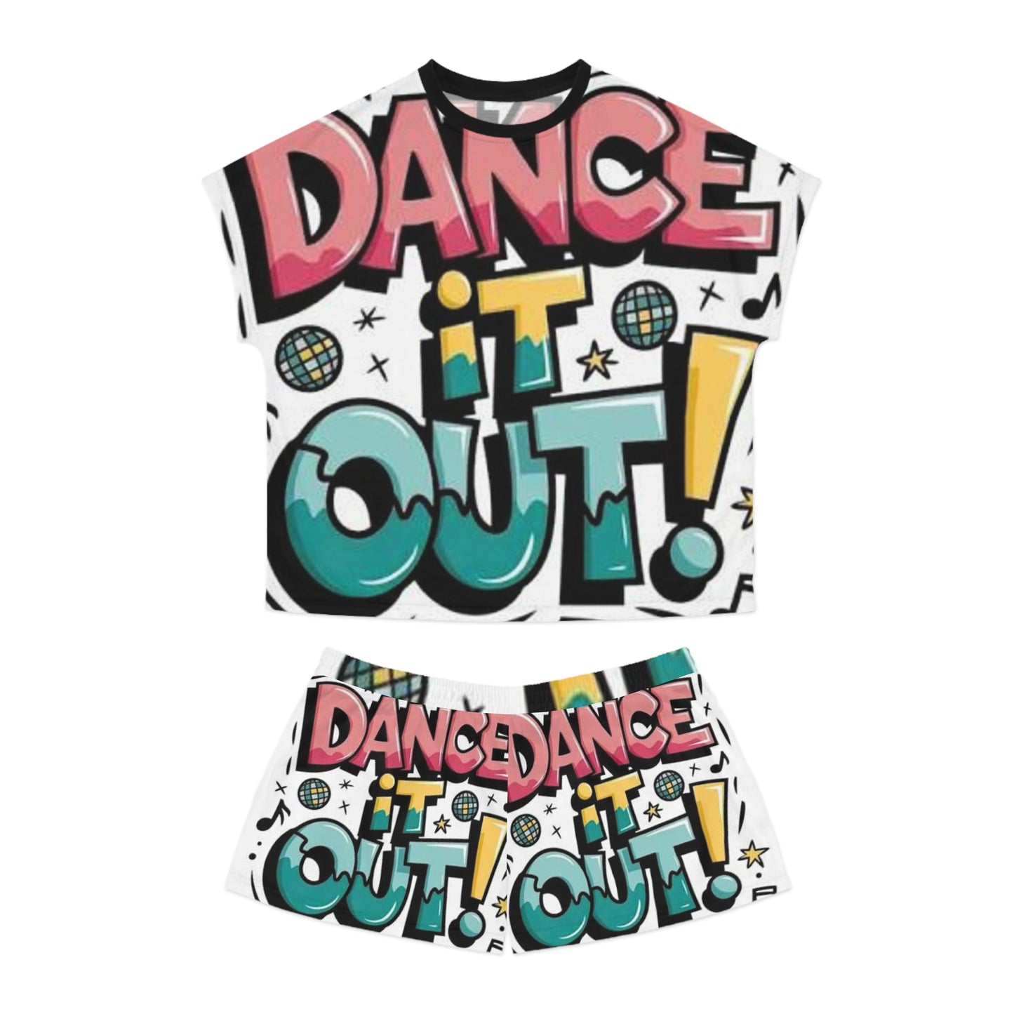 Dance It Out! Women's Short Pajama Set – Fun & Relaxed Sleepwear for Dance Lovers