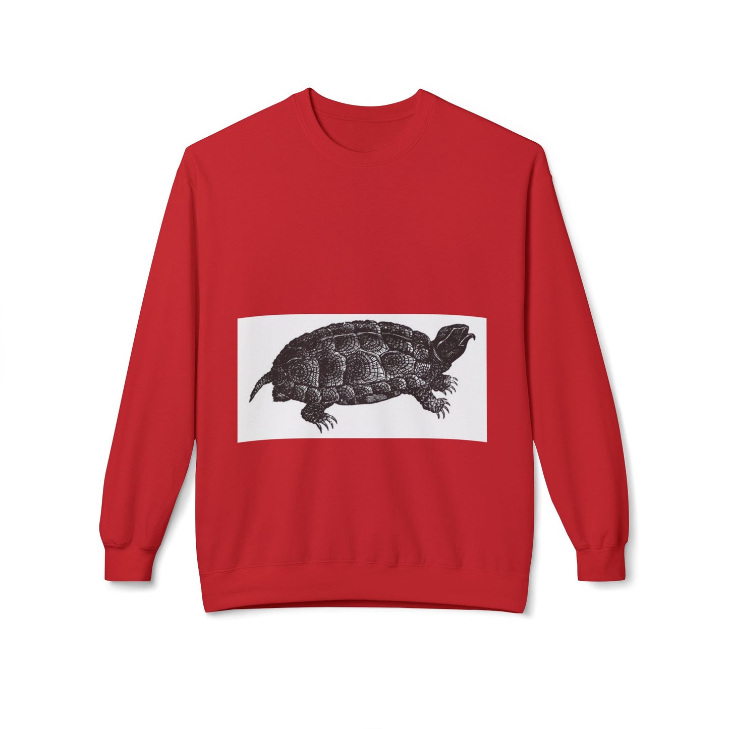 Turtle Design Unisex Fleece Crewneck Sweatshirt - Chill Vibes, Perfect Gift for Nature Lovers