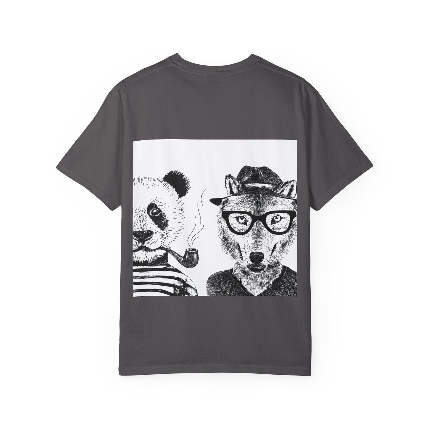Whimsical Animals Graphic T-Shirt - Cool Fox & Panda Design
