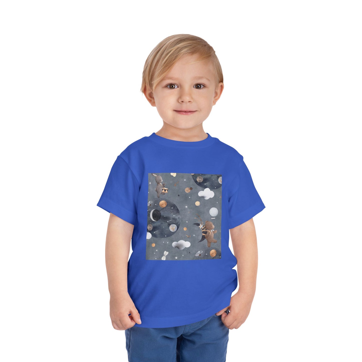 Cosmic Adventure Toddler Tee - Fun Space-Themed Short Sleeve Shirt for Kids